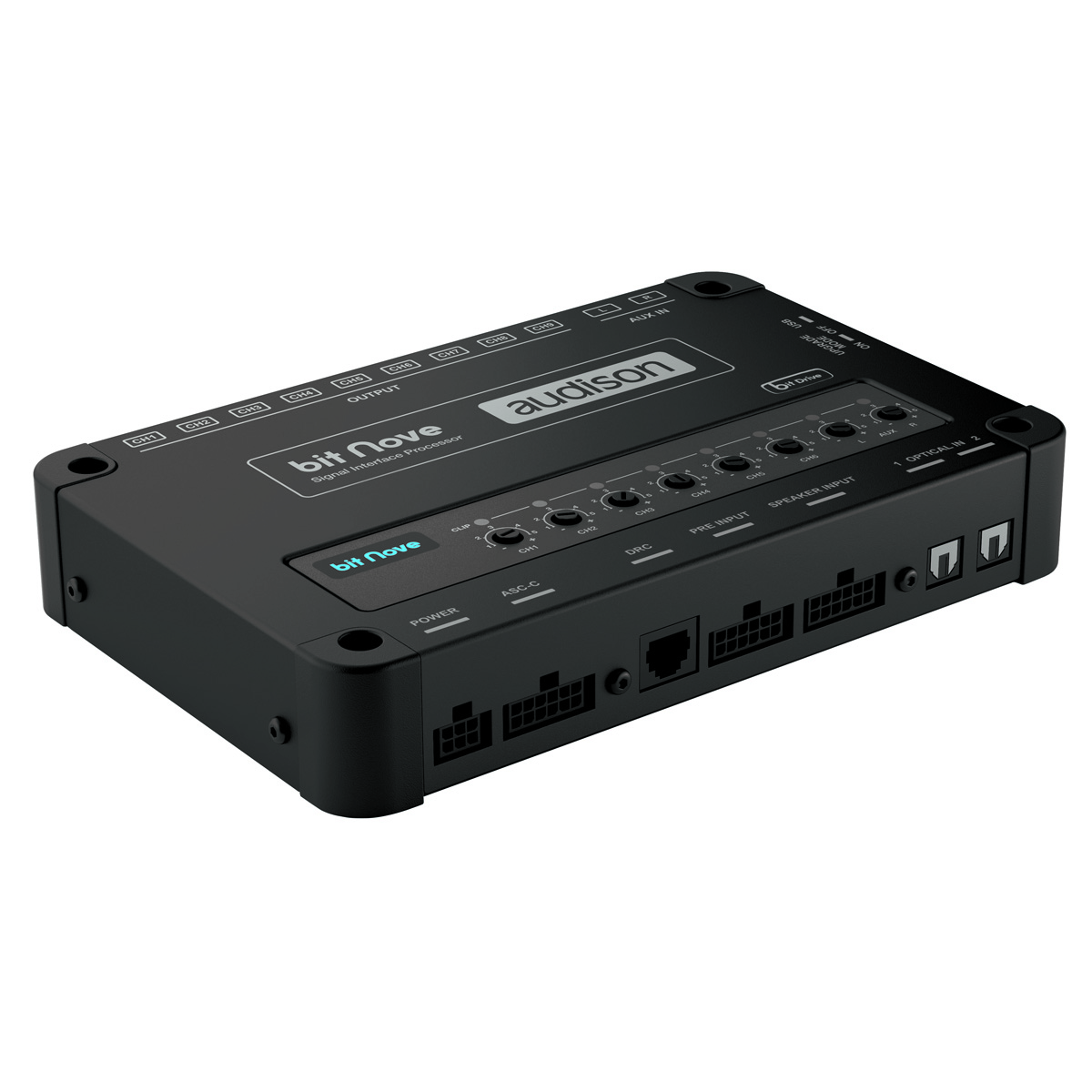 Audison Bit Nove DRC 6 Channel In 9 Channel Out DSP with 2 Optical Inputs & DRC  Controller: Bit-Nove-DRC